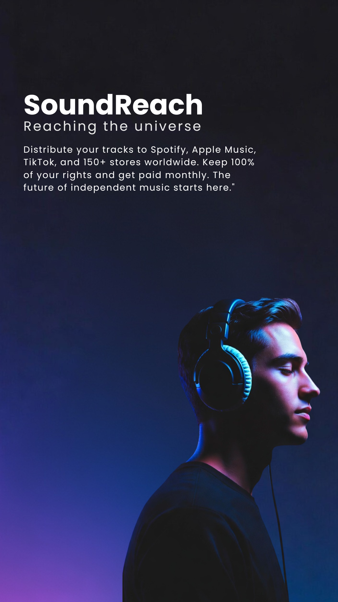 Music distribution to Spotify, Apple Music, and 150+ platforms